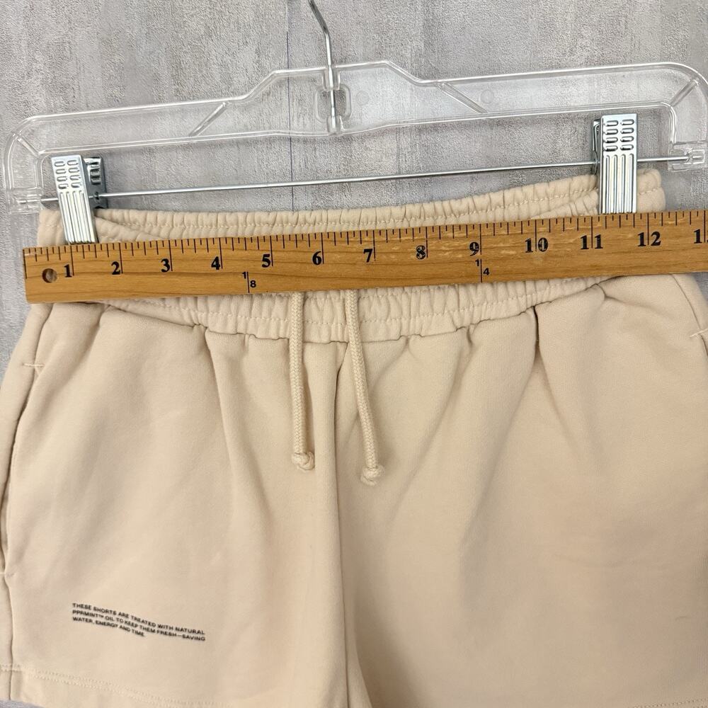 Pangaia Shorts Womens S Beige Organic Cotton Sweatshorts Drawstring Lounge READ! - Picture 7 of 12